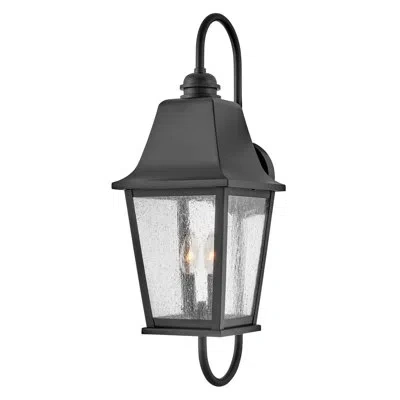 Hinkley Kingston Aluminum Wall Light In Matte Black;satin Black