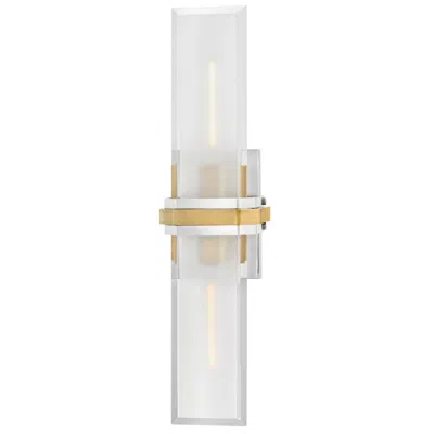 Hinkley Kipton 22"h Polished Nickel With Brass 2-light Wall Sconce
