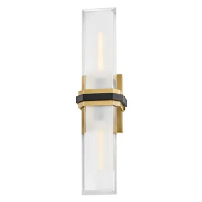 Hinkley Kipton 2-light Bath Vanity Wall Sconce In Black,gold