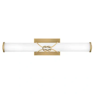 Hinkley Kitts Integrated Led Bath Vanity Fixture In Textured Heritage Brass