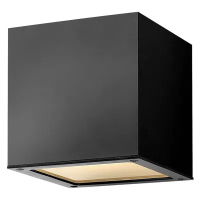 Hinkley Kube 6" High Satin Black 2-led Outdoor Wall Light