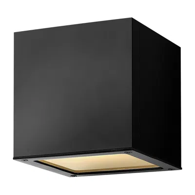 Hinkley Kube 6"h Satin Black Square Led Outdoor Wall Light