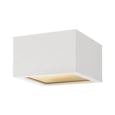 Hinkley Kube 6"w Satin White Rectangular Led Outdoor Ceiling Light