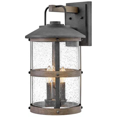 Hinkley Lakehouse 19 3/4"h Aged Zinc 3-light Led Outdoor Wall Light