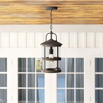 Hinkley Lakehouse Aged Zinc 1 -bulb 17.75" H Outdoor Pendant