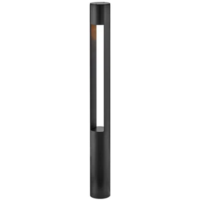Hinkley Landscape Atlantis 12v Large Round Bollard 30" Satin Black