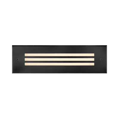 Hinkley Landscape Dash Louvered Flush Step 120v 10" Stainless Steel Bl