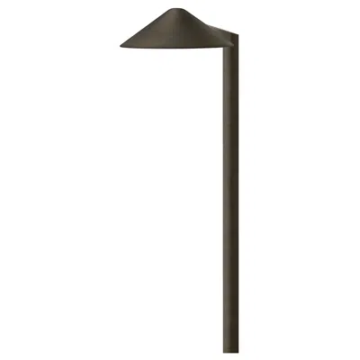 Hinkley Landscape Hardy Island 12v Round Side Path 18.25" Brass Satin Black