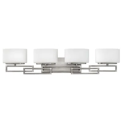 Hinkley Lanza Nickel 34" Wide Bathroom Wall Light