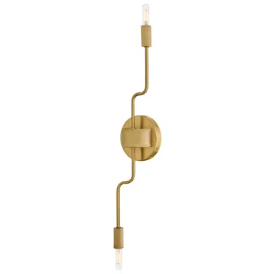 Hinkley Lark Austen Interior Medium Two Light Sconce 24" Lacquered Brass