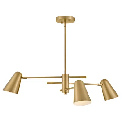 Hinkley Lark Birdie Three Light Convertible Mobile Single Tier 30" Lacquered Brass