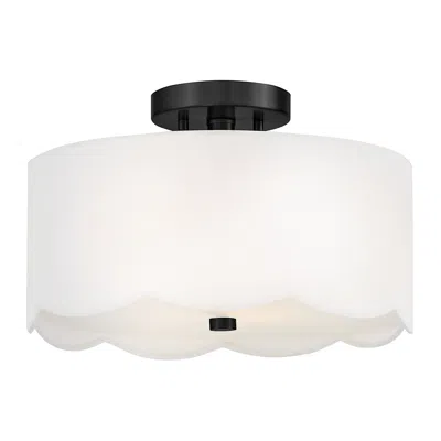 Hinkley Lark Bliss Medium Semi Flush Mount 14" Black