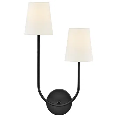 Hinkley Lark Cora Interior Large Two Light Sconce 22" Black
