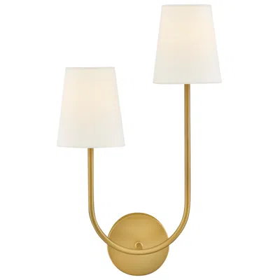 Hinkley Lark Cora Interior Large Two Light Sconce 22" Lacquered Brass