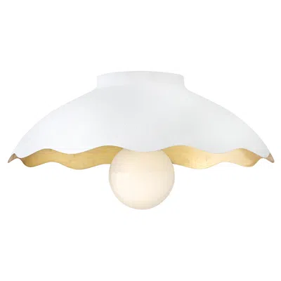 Hinkley Lark Darla Interior Medium Flush Mount 15" Textured Plaster