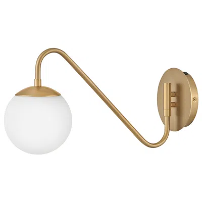Hinkley Lark Dottie Interior Small Single Light Sconce 9.25" Lacquered Brass