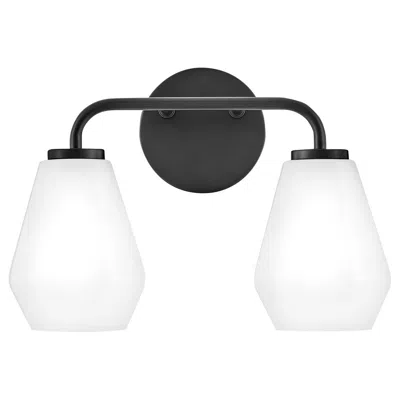 Hinkley Lark Gio Small Two Light Vanity 14.75" Black