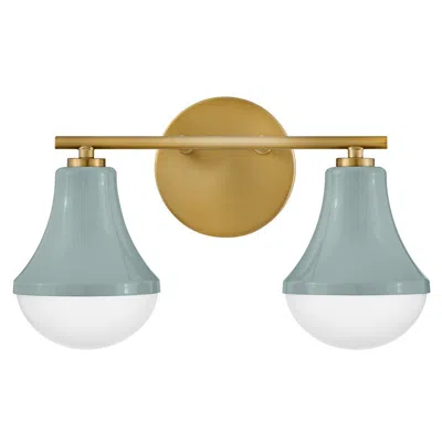 Hinkley Lark Haddie Bath Small Two Light Vanity 14.5" Seafoam