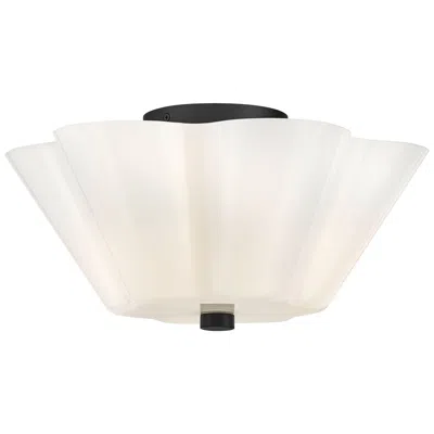 Hinkley Lark Honey Medium Semi Flush Mount 15" Black