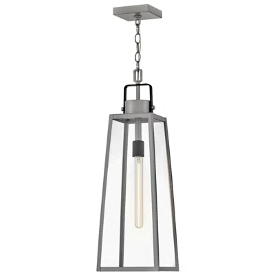 Hinkley Lark Hugh Outdoor Large Hanging Lantern 27.25" Antique Brushed Aluminum