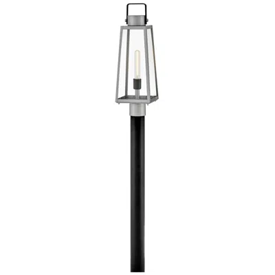 Hinkley Lark Hugh Outdoor Large Post Mount Lantern 22" Antique Brushed Aluminum