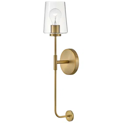Hinkley Lark Kline Interior Large Single Light Tall Sconce 23" Lacquered Brass