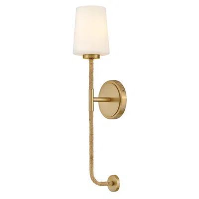 Hinkley Lark Kline Large Single Light Tall Sconce 23" Lacquered Brass