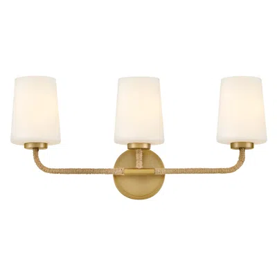 Hinkley Lark Kline Medium Three Light Vanity 23.75" Lacquered Brass