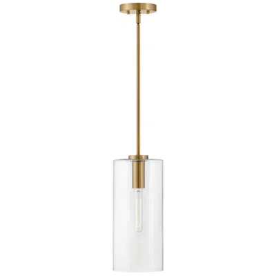 Hinkley Lark Lane 7"w Lacquered Brass Cylindrical Mini Pendant Light