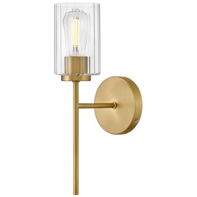 Hinkley Lark Leta Bath Medium Single Light Sconce 5.25" Lacquered Brass In Gold