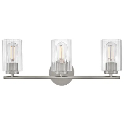 Hinkley Lark Leta Bath Medium Three Light Vanity 22.75" Brushed Nickel