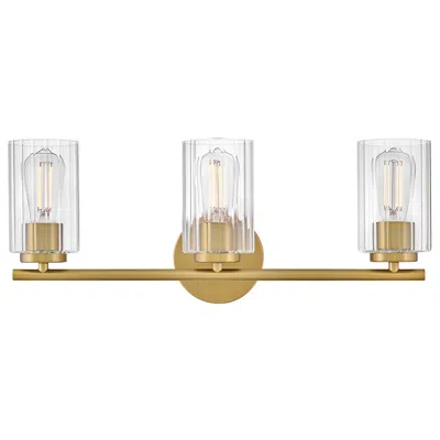 Hinkley Lark Leta Bath Medium Three Light Vanity 22.75" Lacquered Brass