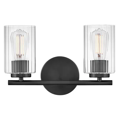 Hinkley Lark Leta Bath Small Two Light Vanity 13.75" Black