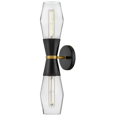 Hinkley Lark Livie Interior Large Two Light Sconce 22" Black
