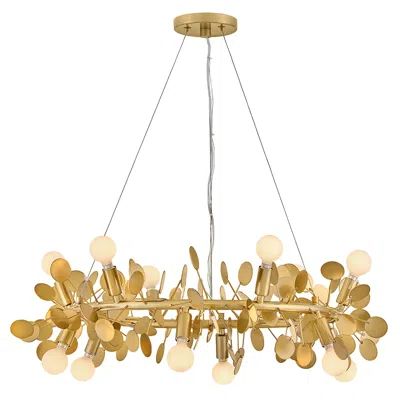 Hinkley Lark Lolli Medium Single Tier Chandelier 30" Distressed Brass