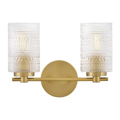 Hinkley Lark Mabel Bath Small Two Light Vanity 14" Lacquered Brass