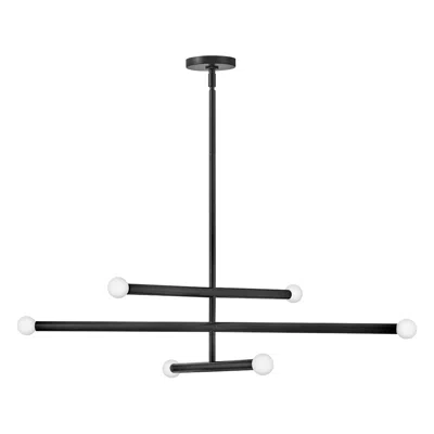 Hinkley Lark Millie 35 3/4" Wide Black 6-light Multi-tier Pendant