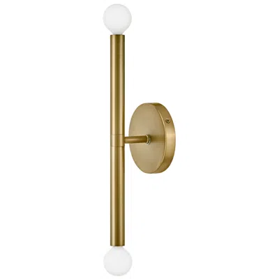 Hinkley Lark Millie Interior Medium Two Light Tall Sconce 14" Lacquered Brass