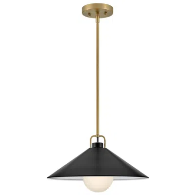 Hinkley Lark Milo 16" Wide Brass And Black Pendant Light
