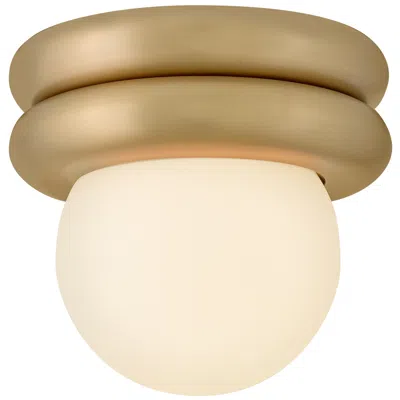 Hinkley Lark Noa Extra Small Convertible Flush Mount 8" Lacquered Brass In Gold