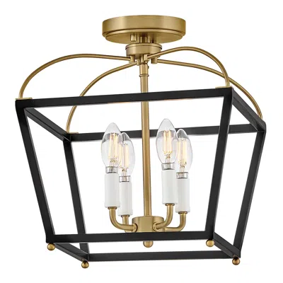 Hinkley Lark Tate Interior Small Semi Flush Mount 13" Black