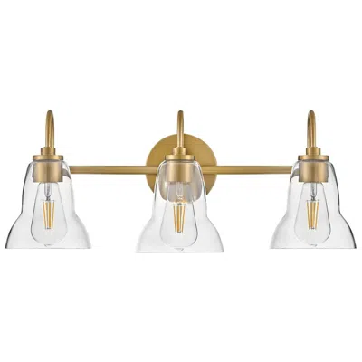 Hinkley Lark Vera Bath Medium Three Light Vanity 24" Lacquered Brass