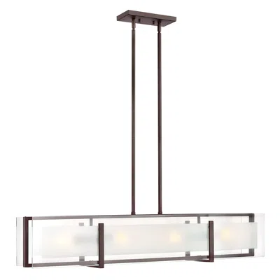 Hinkley Latitude 42" Wide Oil Rubbed Bronze Linear Pendant Light