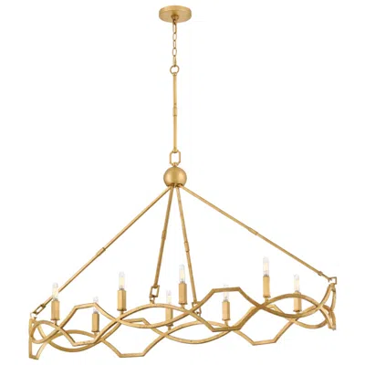 Hinkley Leona 49" Wide Distressed Brass 8-light Chandelier