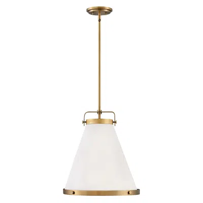Hinkley Lexi 16" Wide Lacquered Brass Cone Pendant Light