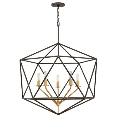 Hinkley Lighting Astrid 28" Gold And Metallic Matte Bronze Chandelier
