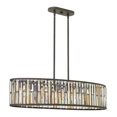 Hinkley Lighting Gemma 45" Wide Bronze 6-light Linear Chandelier