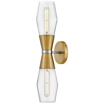 Hinkley Livie 22" High Lacquered Brass 2-light Wall Sconce