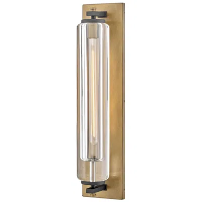 Hinkley Lourde Outdoor Large Wall Mount Lantern 26" Heritage Brass