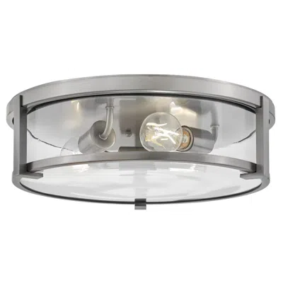 Hinkley Lowell 16" Wide Antique Nickel 3-light Ceiling Light